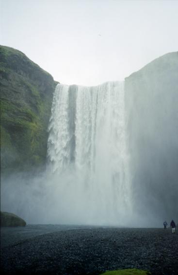 Sk�gafoss and the mist generated from the base
